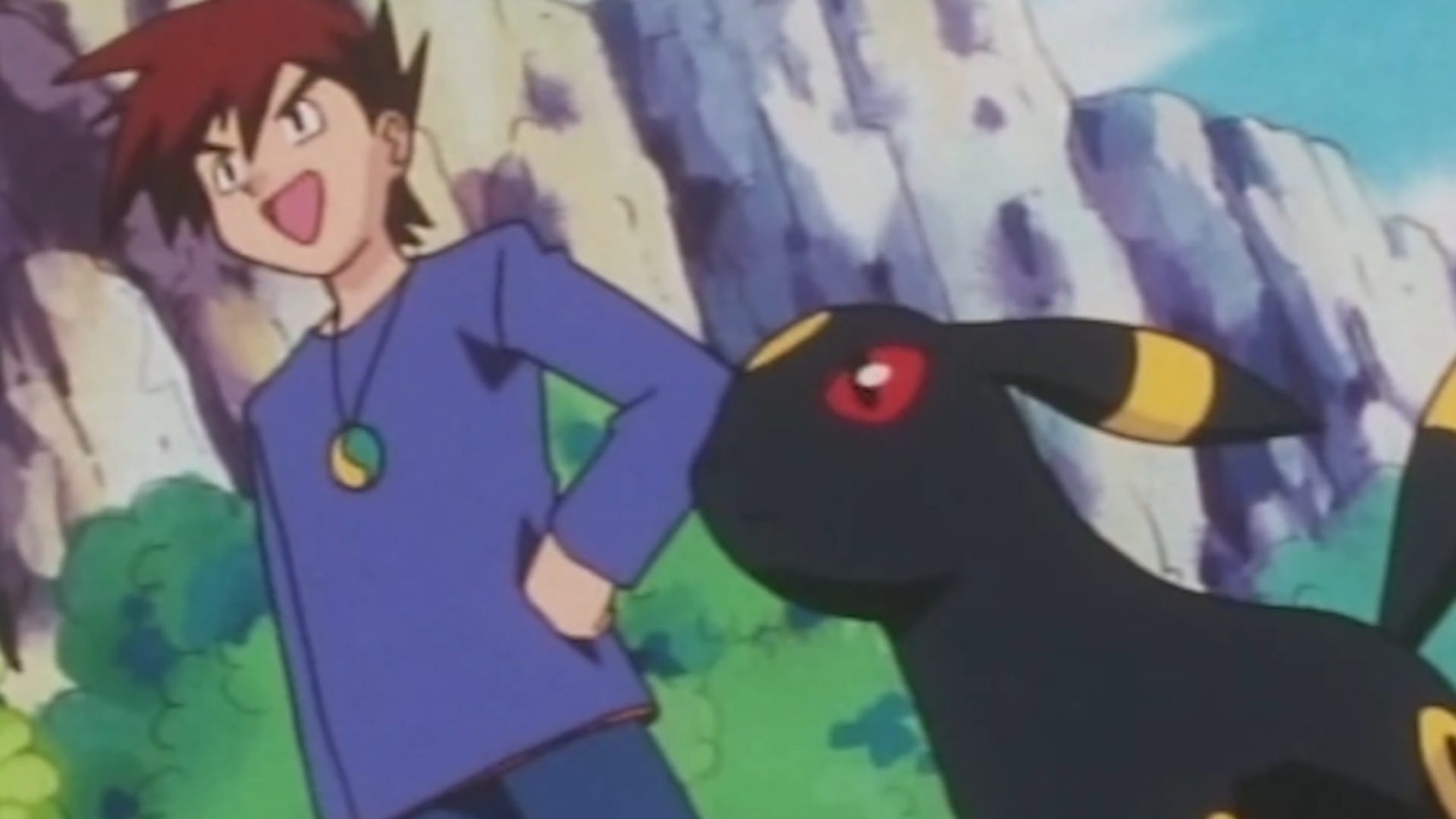Gary and Umbreon from Pokemon anime